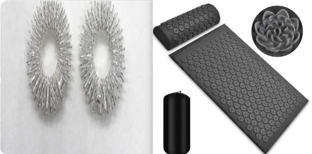 Acupressure Massage Mat With Needles Set Back Massager For Neck Foot Kuznetsov's Applicator Massage Pad Yoga Mat With Pillow - Image 4