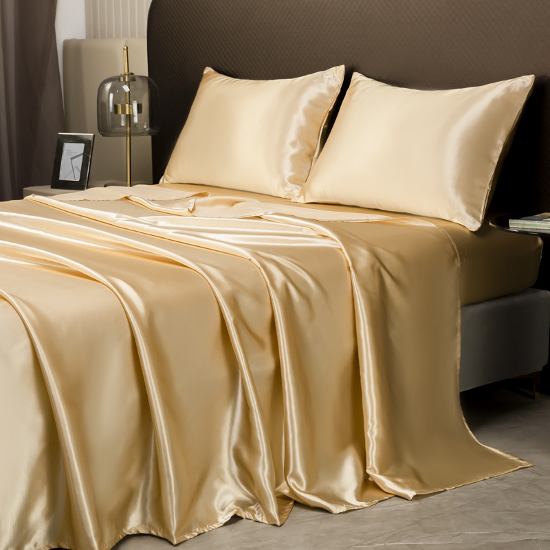 100% Mulberry Fitted Sheet And Bed Sheet Pillowcase Four-piece Set Bed Sheet