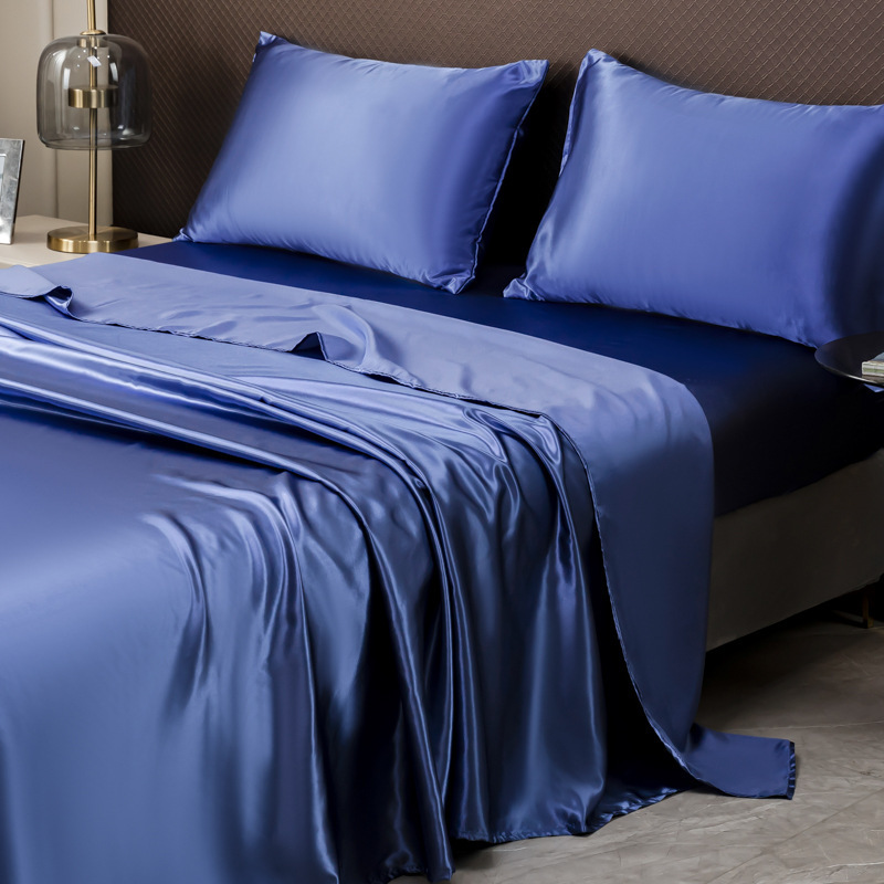 100% Mulberry Fitted Sheet And Bed Sheet Pillowcase Four-piece Set Bed Sheet - Image 3