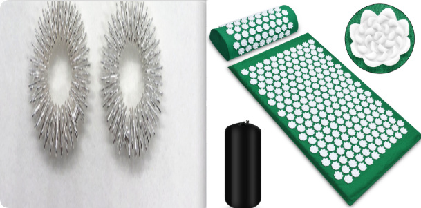 Acupressure Massage Mat With Needles Set Back Massager For Neck Foot Kuznetsov's Applicator Massage Pad Yoga Mat With Pillow - Image 3