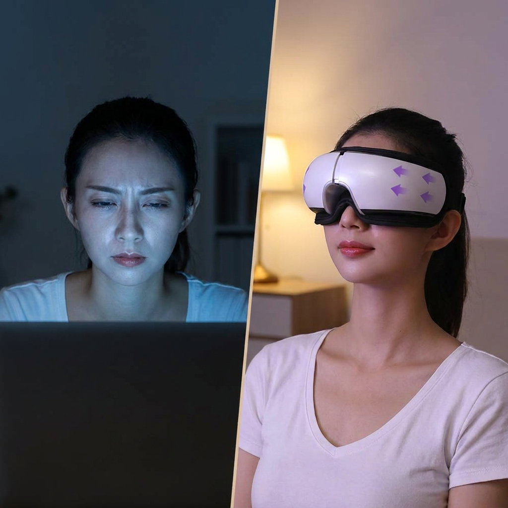 Thermal Eye Massager with Heat, Air Compression & Bluetooth Music | Rechargeable Eye Care Device