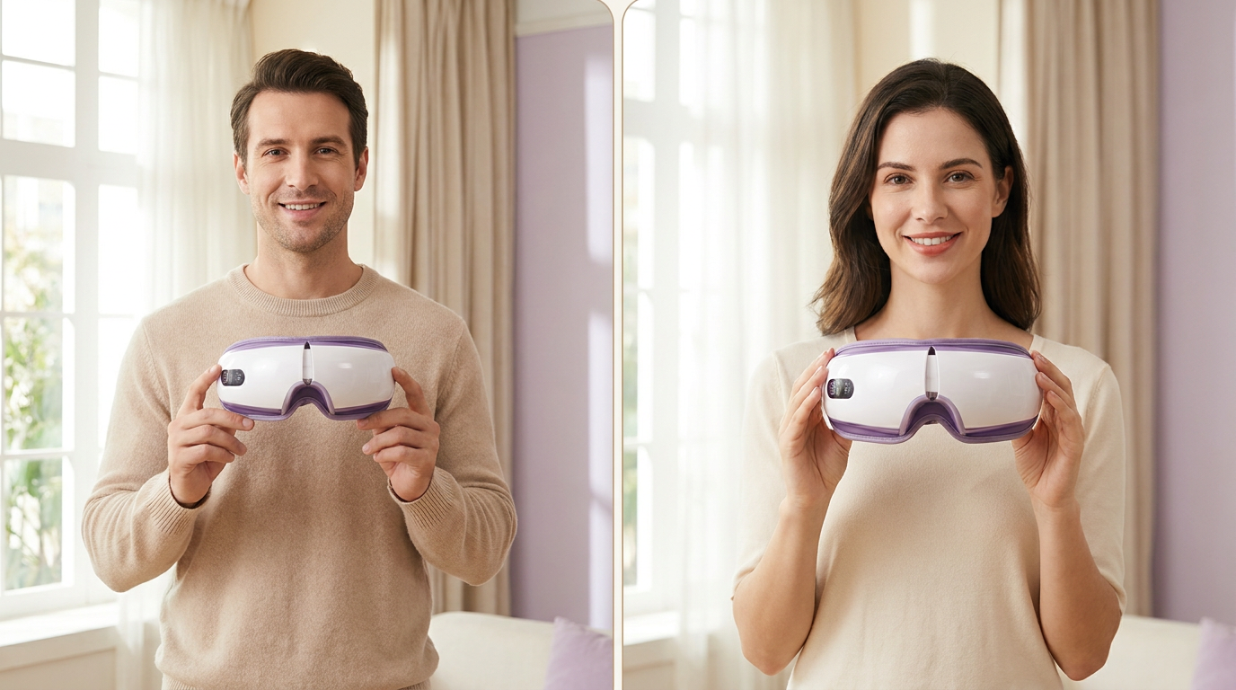 Thermal Eye Massager with Heat, Air Compression & Bluetooth Music | Rechargeable Eye Care Device