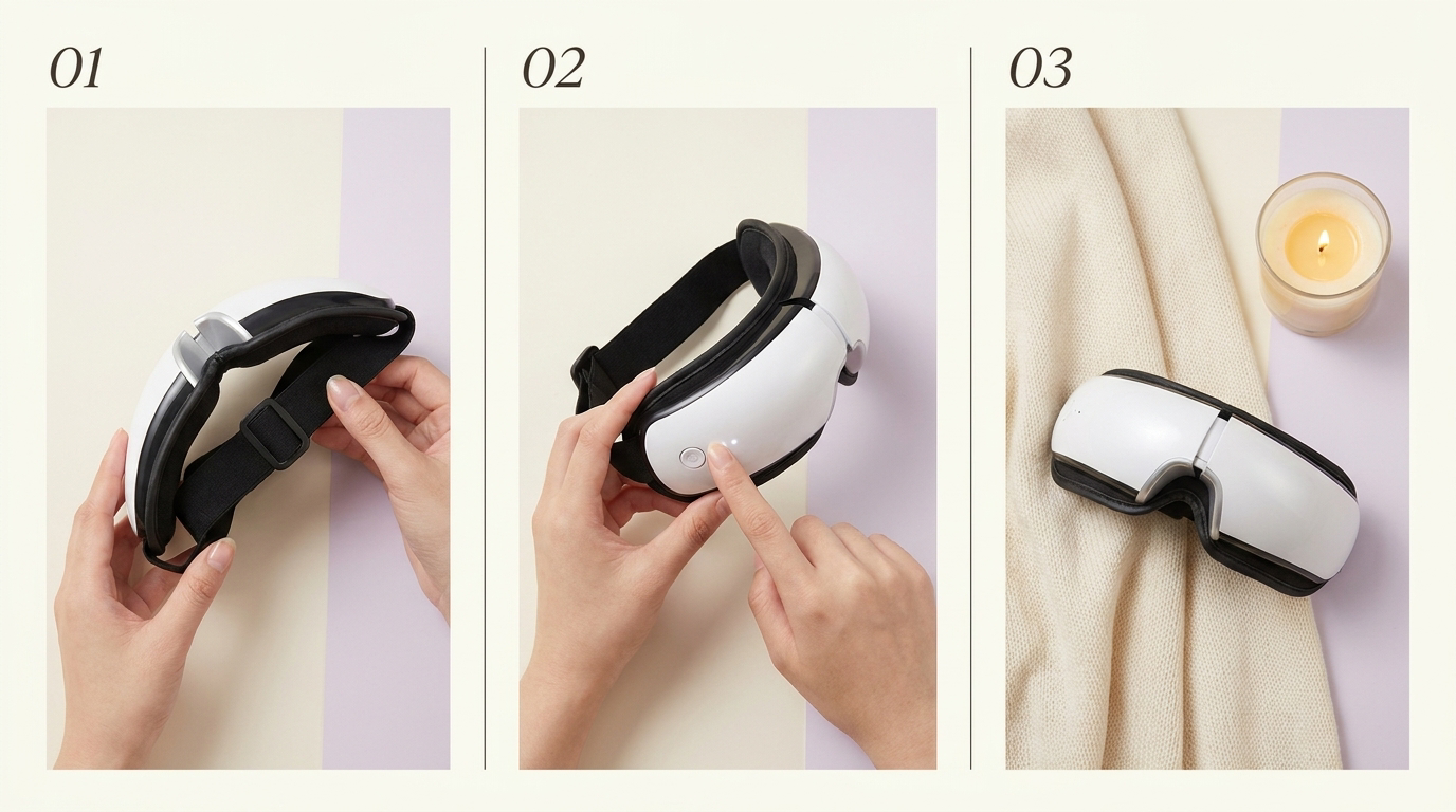 Thermal Eye Massager with Heat, Air Compression & Bluetooth Music | Rechargeable Eye Care Device
