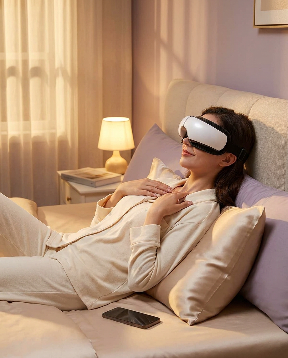 Thermal Eye Massager with Heat, Air Compression & Bluetooth Music | Rechargeable Eye Care Device