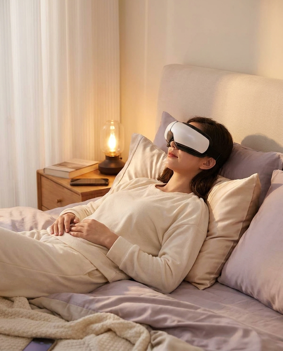 Thermal Eye Massager with Heat, Air Compression & Bluetooth Music | Rechargeable Eye Care Device