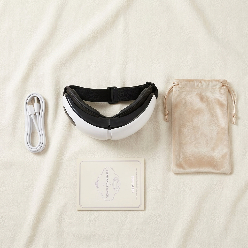 Thermal Eye Massager with Heat, Air Compression & Bluetooth Music | Rechargeable Eye Care Device