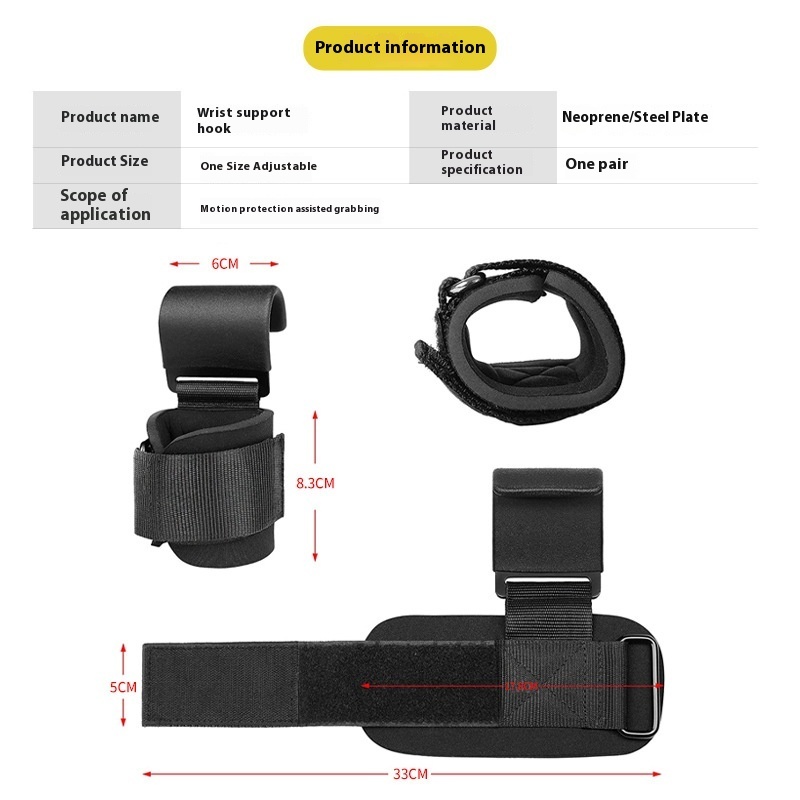 Fitness Grip Hook Wrist Grip Hook Pull-up Auxiliary Strap - Image 3