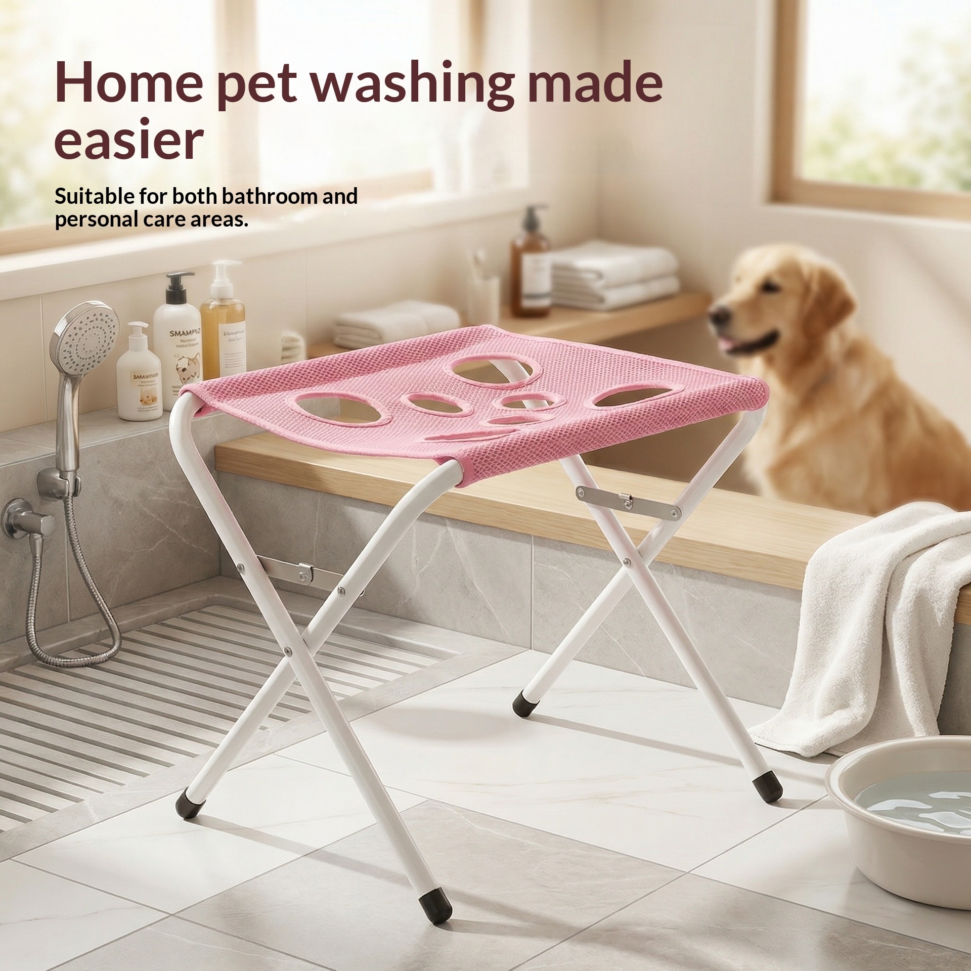 Foldable Pet Bathing Stand Cat And Dog Bath Hammock - Image 4